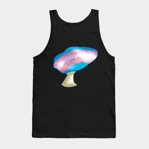 Transgender LGBTQ Pride Flag Mushroom Tank Top by YouAreValid